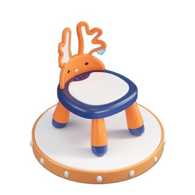 China Wholesale Modern Cartoon Portable Multifunctional Children Dining Low Feeding Baby Referee Chair With Dish for sale