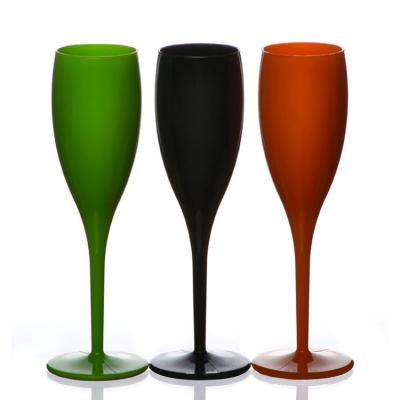 China New Classic/Postmodern Wholesale Custom Logo 4oz Champagne Glass Reusable Acrylic Plastic Michley for sale