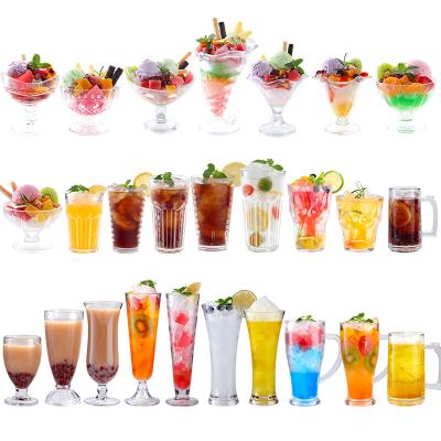 China Wholesale Cheap Unbrealable Michley Bar Shape Martini Restaurant Drinks Cocktail Glass Single Plastic Glass Ice Cream Cup for sale