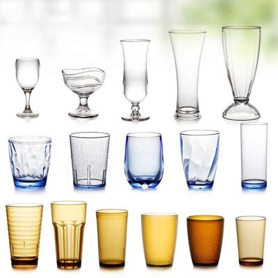 China Hot Sale Plastic Clear Tumbler Michley Design Japan Style Classic Drinking Glass Beer Bar Water Cup Highball Cup for sale