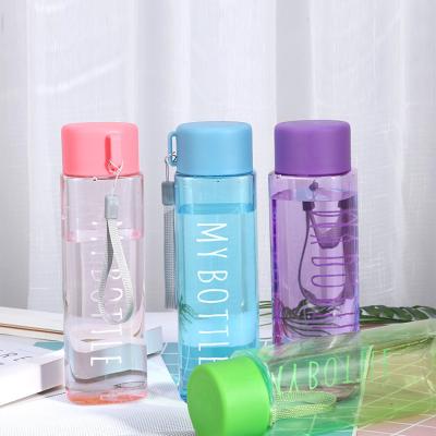 China Michley Viable Portable Custom Outdoor Sports Transparent Logo 500ml Clear Plastic Square Water Bottle for sale