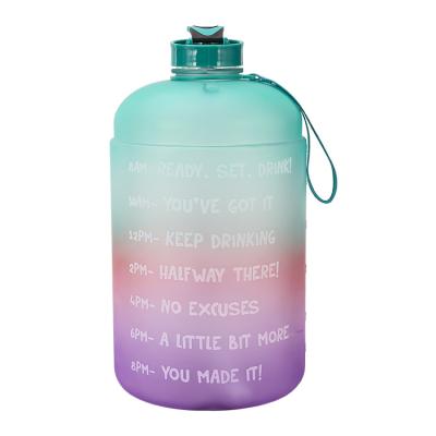 China Michley 1 Gallon Large Eco Friendly Water Bottle With Time Marker BPA Free Motivational Water Bottles for sale