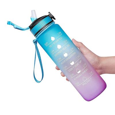 China Michley 32oz BPA Viable Leak Free Drinking Motivational Water Bottle for sale