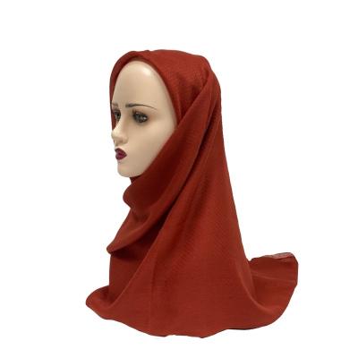 China Jacquard factory wholesale supplier latest design voile fabric polyester square scarf plain jacquard hijab 2021 for sale