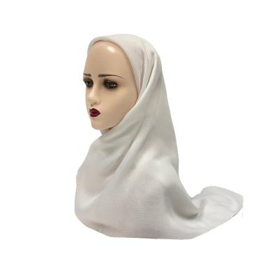 China 2021 new design jacquard scarf high quality cotton voile hot sale muslim hijab 100% polyester for sale