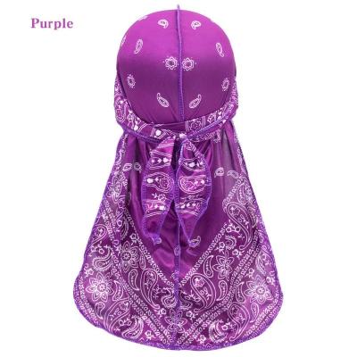 China Multifunctional Designer Durags Fashion Du Rag Customs Two-Tone Durags Fashion Durag Print Pattern Cashew Amoeba Pattern Durags Hesitate Hat for sale