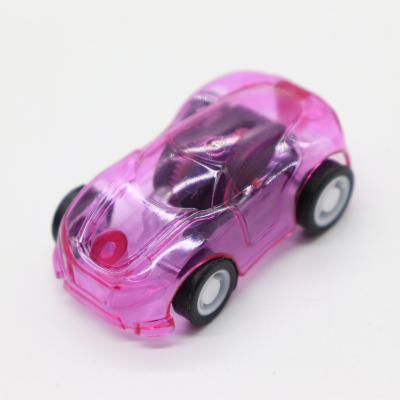 China Toy Factory promotion small pull back transparent custom die-cast toy car cheap plastic mini car toy for sale