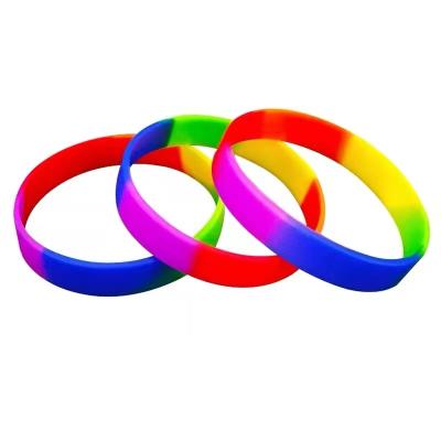 China Silicone Manufacturer Colorful Custom Rubber Debossed Silicone Wristband Silicone Wristbands for sale