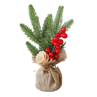 China Mini beauty table decor Christmas tree with small color balls for home decoration for sale