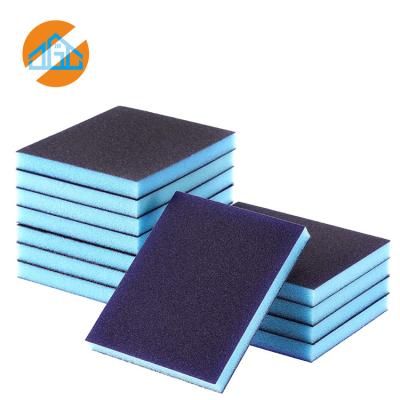 China Factory Price Durable Abrasive Sanding Sponge Pads 98x120 Mm Softback Two Surface Sponge Sanding Pad for sale