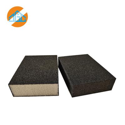 China Black Sponge Aluminum Oxide Grinding And Polishing Sponge Sanding Block for sale