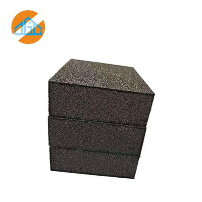 China Magic Viable Sponge Cleaning Kitchen Sanding Drywall Sponges Bulk Black Sand Sponge Hand Block Sanding for sale