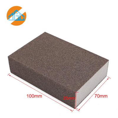 China Four Sides Usable Aluminum Oxide Sponge High Density Sanding Block For Wood Emery Sanding Sponges for sale