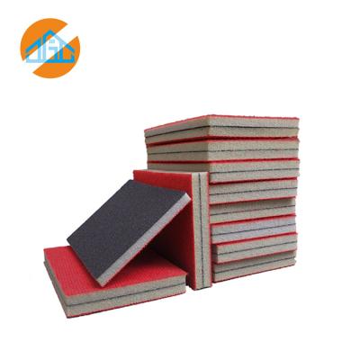 China Grinding For Wood Sanding Sponges Aluminum Oxide 1 Sided Extra Fine Flexible Grit Sandpaper Sponge Pad 1000 for sale