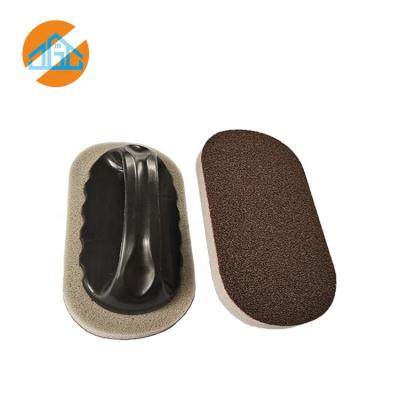 China Household Handle Sponge New Arrival Shaped Viable Sanding Sponge Kitchen Handle Sanding Sponge for sale