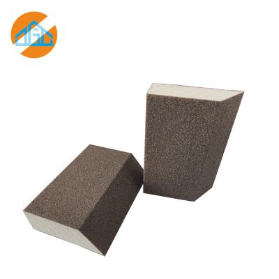 China 45 Degree Sponge Block Metal Wood Single Angle Durable Angled Sanding Sanding Sponge for sale