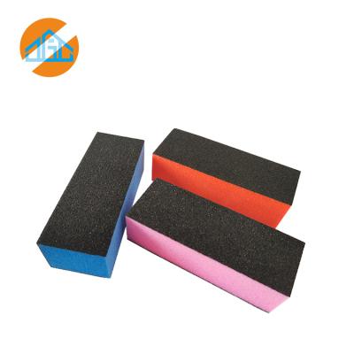 China Nail Care Tools Factory Wholesale Promotion 3 Side Bulk Nail Buffer Block Nail Salon Nail Sponge Buffer for sale