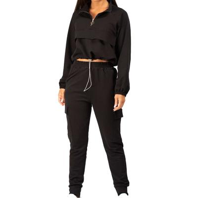 China Wholesale Customized Antibacterial Women Joggers Empty Sweatsuit Zipper Half Tracksuit for sale