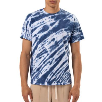 China Anti-shrink heavy organic cotton t-shirt custom printing streetwear summer tie dye men's o-neck t-shirts for sale