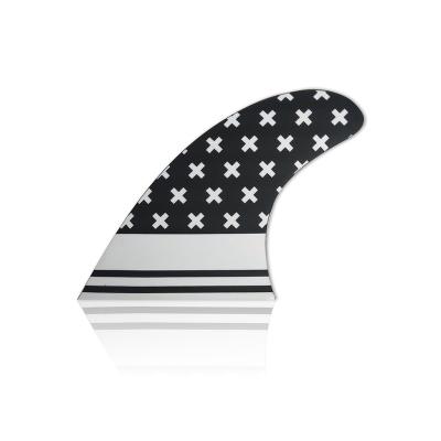 China Unisex Professional Double Tabs 2 Black And White Surfboard Fins Surfboard Fins Surfboard Fins for sale