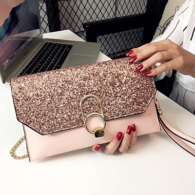 China Other New Bling Bling Party Clutch Bags Women Envelope Handbag Leather Evening Ladies Grab Bag for sale