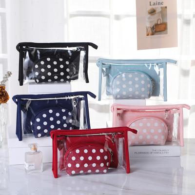 China Durable Custom Waterproof Nylon Clear Jewelery Cosmetic Bag Private Label Toiletry Travel Bag PVC Cosmetic Bag Skin Care for sale