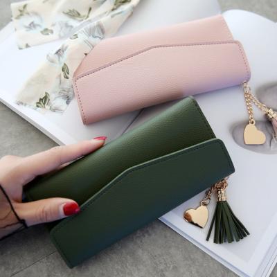 China Designer PU Leather Slim Wallets Woman 2021 Waterproof Single Zipper Purses Long Section Ladies Clutch Wallet for sale