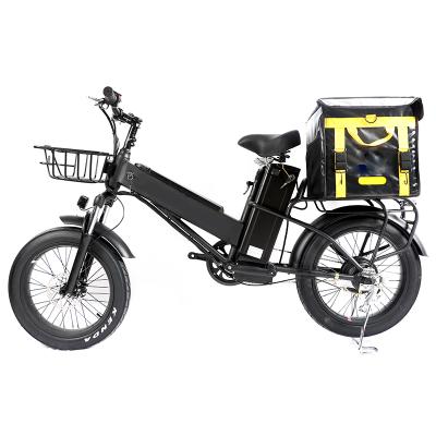 China Customization XD53-20-3 350W 48V10AH 15AH 20*3.0 electric fast food delivery scooter aluminum ebike electric food deliver bike for sale