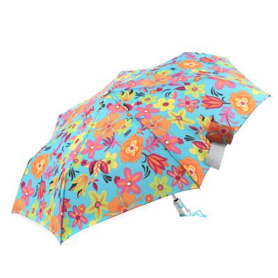 China Daily Use Strong Automatic Portable Custom Summer Floral Design With Olive Flower Umbrella for sale