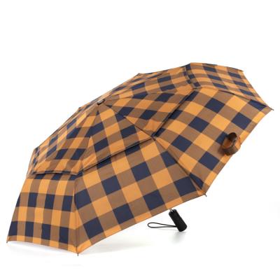 China Hot Selling New Design Daily Use Lattice Pocket Automatic Windproof Rain Foldable Umbrella High Quality Style for sale