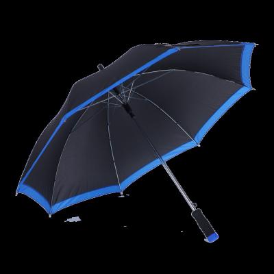 China High Quality Automatic Open Black Blue Color Daily Life 23 Inches EVA Straight Handle Custom Stick Umbrella for sale