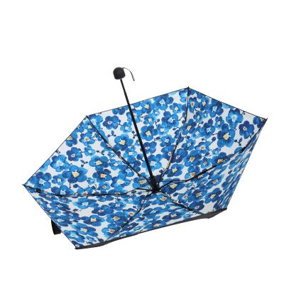 China Daily Use Mini Umbrella Three Folding Sun /Rain Umbrella For Women Lightweight Umbrella for sale