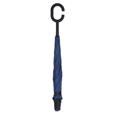 China Custom Hands Free Self-support C-handle Hanging Invert Layer Double For Car Umbrella Factory Auto Open Reverse High Quality Umbrella for sale