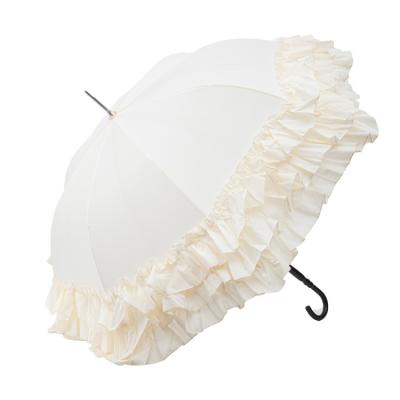 China Daily use umbrella made in china white color cute design with lace for princess girl wedding straight sun umbrella for sale