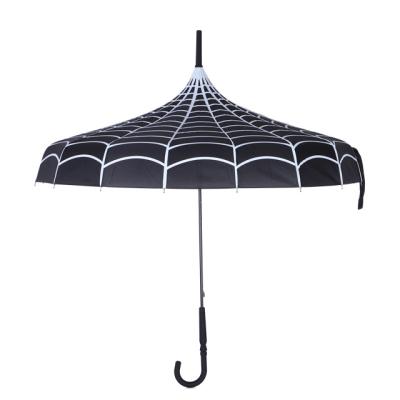 China Special Unique Stretch Customized Design Pagoda Upright Umbrella for sale