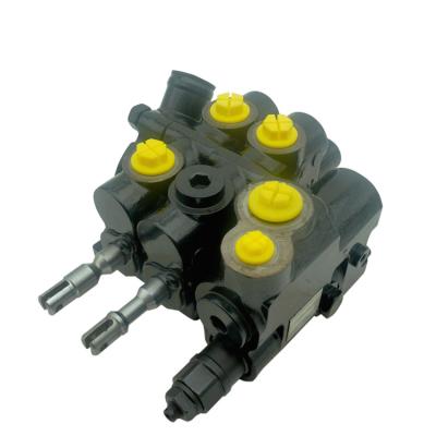 China Construction machinery Electric forklift 65l/m 1-5 spools 20mpa manual handle hydraulic section directional control valve for sale