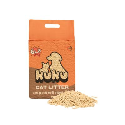 China Sustainable Flushable Crushed Tofu Cat Litter with Green Tea Scent for sale