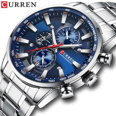 China Curren 8351 Automatic Date Men's Quartz Watch Six-Hand Business Men's Watch Waterproof Calendar Watch for sale