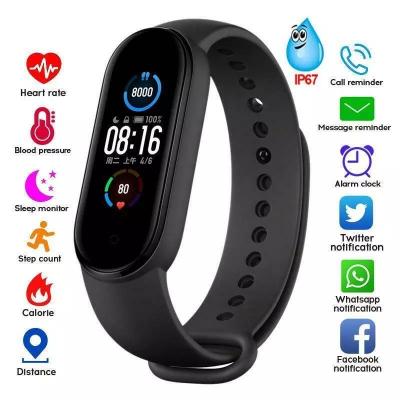 China Smart Sports Pedometer, Heart Rate, Blood Pressure, Caller Information Reminder, Color Screen Auto Date M5 Multifunctional Wrist Watch for sale