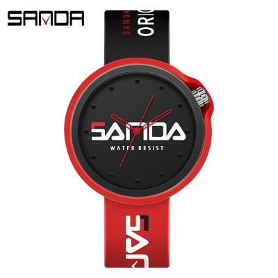 China 3200 new date men's and women's watches fashion trend automatic student Sanda sports cool silica gel quartz personality watch wholesale for sale