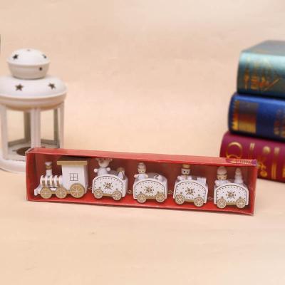 China 2019 New Wooden Train Children's Gift Christmas Wooden Decoration for sale