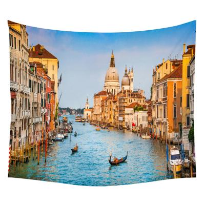 China Factory Outlet Modern City and Nature Tapestry Customized Background Wall Hanging Blanket for sale