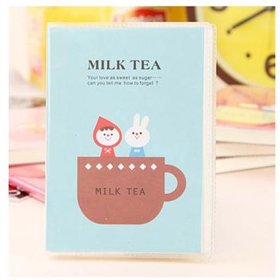 China Mini Cartoon Milk Tea Notebook Cute Diary Plan Notepad Kids Learning Stationery School Supplies for sale