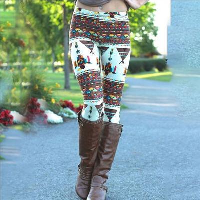 China Fashion Women Breathable Gaiters Printed Snow Deer Christmas Gaiters Pants Female Loose Winter Gaiters for sale