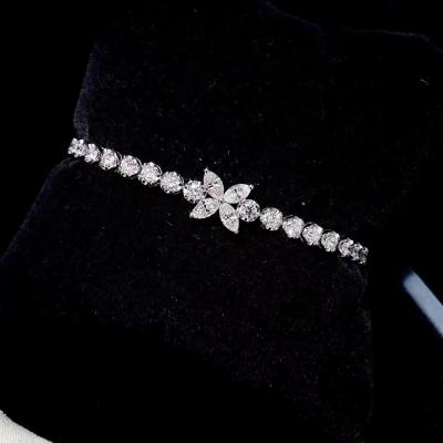 Chine 0.40ct-0.49ct D Diamant en laboratoire Diamant royale Plaqué en or Bracelet plein diamant à vendre