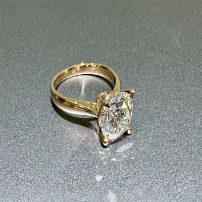 China 18K Lab Diamonds Ring and Gold Wedding Ring Setting1894 Four Prong Classic Diamond Ring for sale