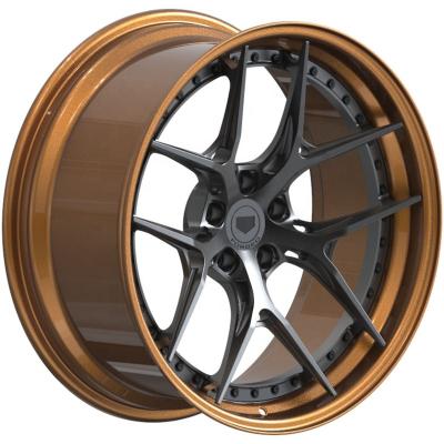 China High Quality GVICHN Brand Aluminum 21 Inch 5x120 Forged 2 Piece Custom Wheel for sale