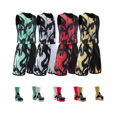 China Best Custom Breathable Breathable Quick Dry Basketball Tank Tops Free Design for sale