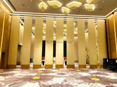 China Class A Soundproofing Telescopic Aluminum Sliding Movable Acoustic Partition Wall en venta