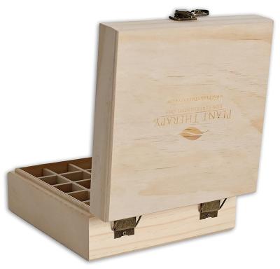 China Gift & Essential Craft Oil Storage Box Case | Wooden Organizer Holds 25 Bottles 5ml, 10ml & 15mL Sizes | Pine wood stand safe for Carryi for sale